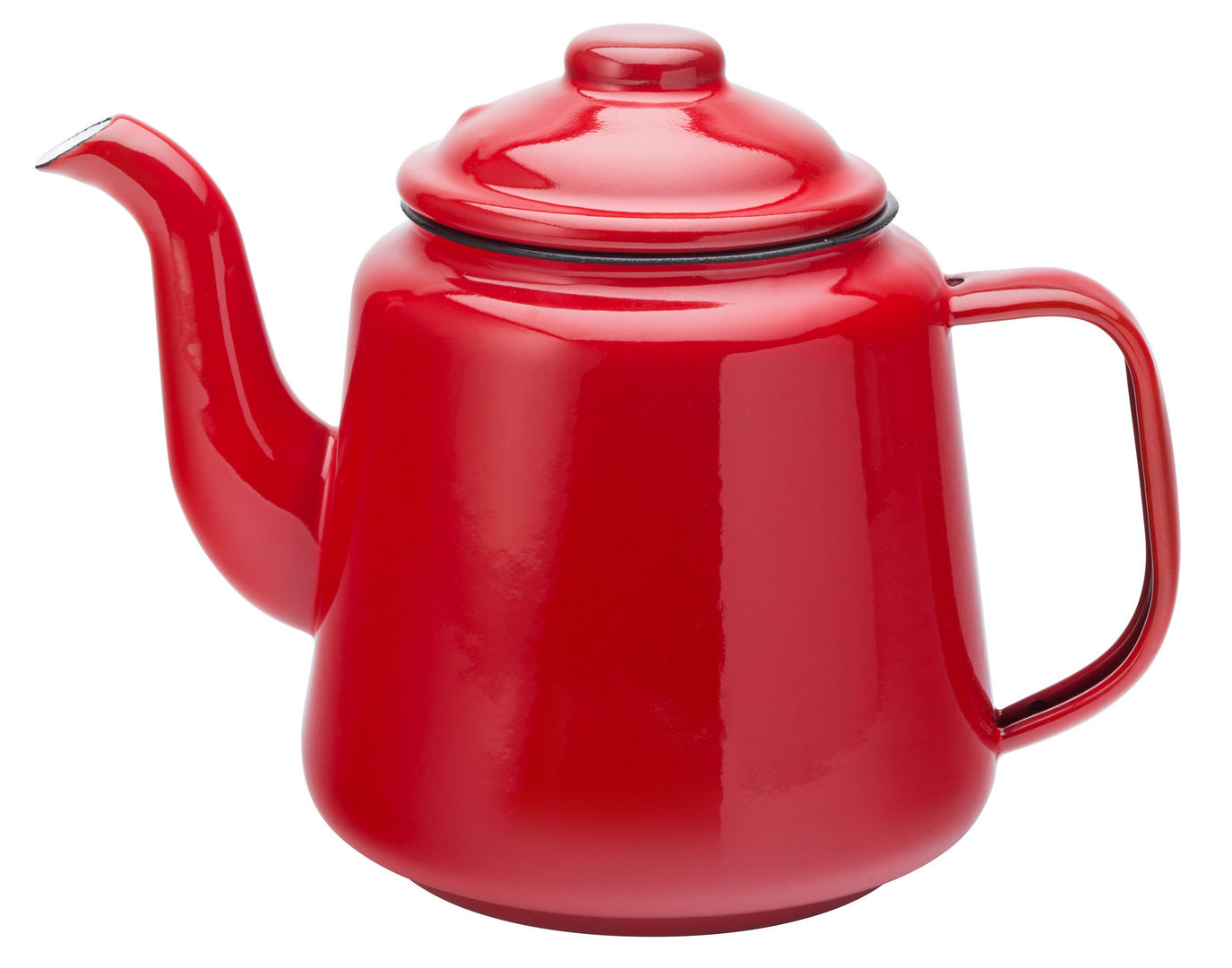 Eagle Enamel Red Teapot 1 Litre - F51009-000000-B01002 (Pack of 2)